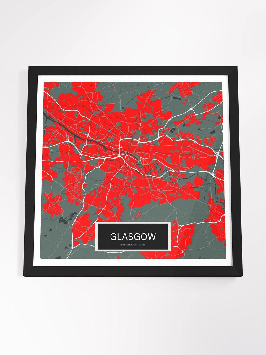 Framed Square Glasgow Art Maps product image (4)