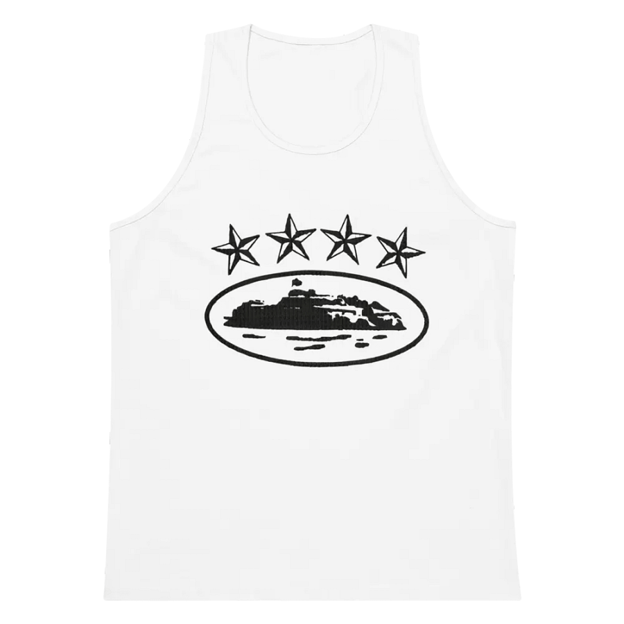 Corteiz 4Starz Alcatraz Womens Tank Top White product image (1)