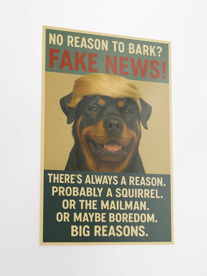 Barking Rottweiler Humor Poster product image (4)
