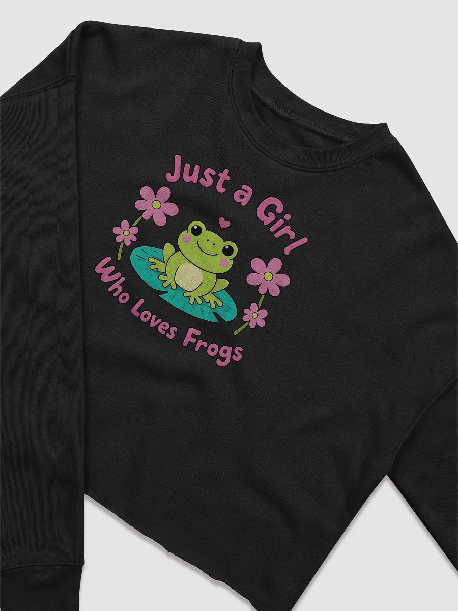 Frog Love Fleece Crop Sweatshirt Bella+Canvas (Women's) product image (3)