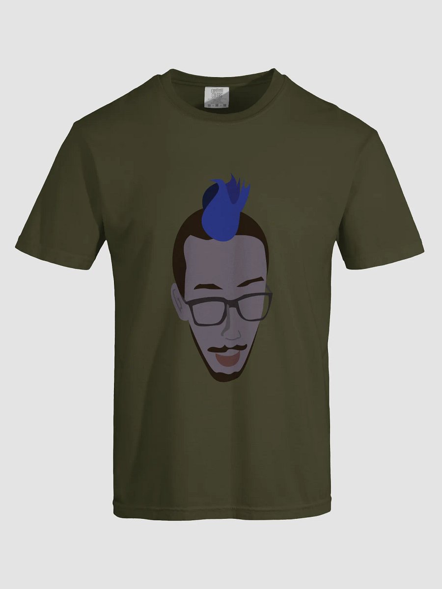 Retro Blue Moustache Tee product image (41)