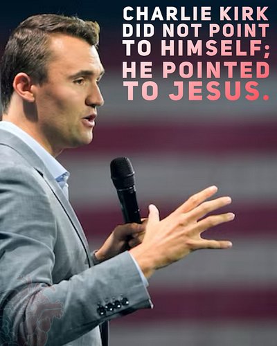 Charlie (an awesome man) did not point to himself; he pointed to Christ.

Quit running around trying to be like Charlie and s...