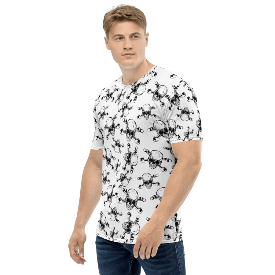 Skull & Bones - White - All-Over Print Crew Neck T-Shirt product image (6)