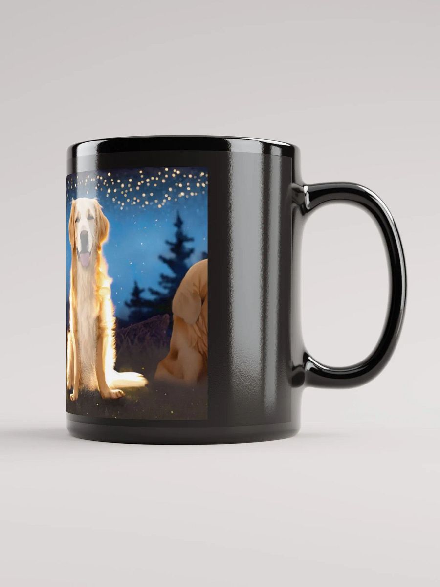 Campfire Design Companion: a Golden Retriever Black Glossy Mug for Dog product image (2)