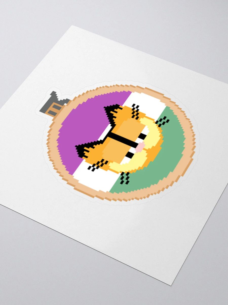 Garfield cross stitch sticker (gender queer) product image (3)
