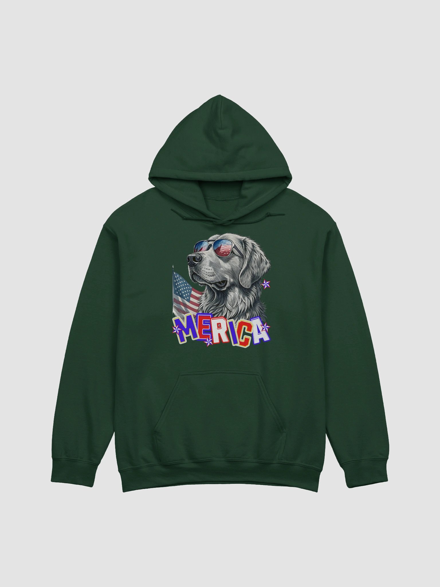 Merica Golden Retriever Patriotic Pooch Hoodie product image (5)