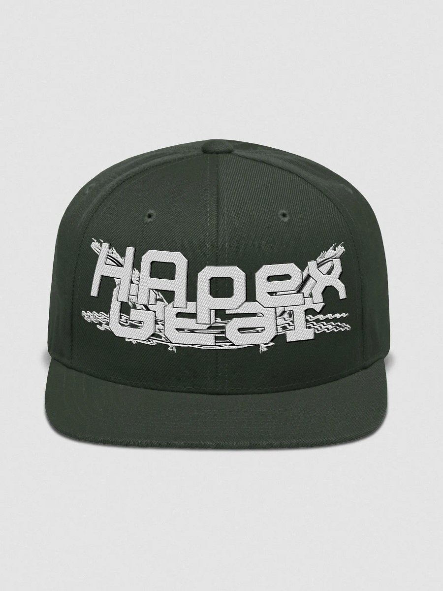 Wool Blend Snapback Cap - Embroidery - White HApex Gear Black Logo product image (4)