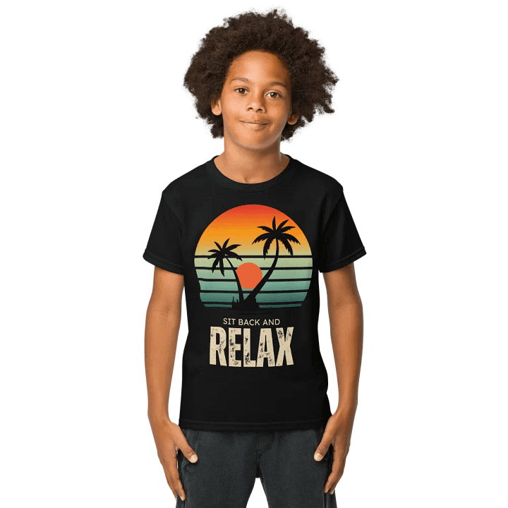 "SIT BACK AND RELAX" light-weight t-shirt product image (1)