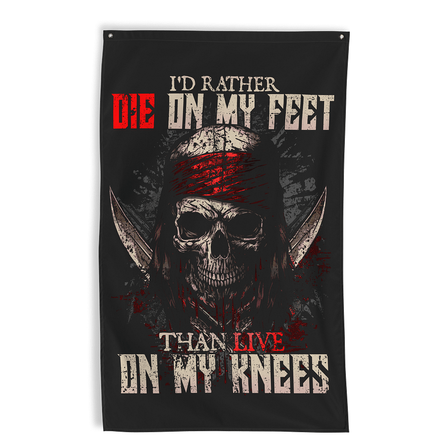 Die on my Feet: Pirate Edition Wall Flag product image (1)