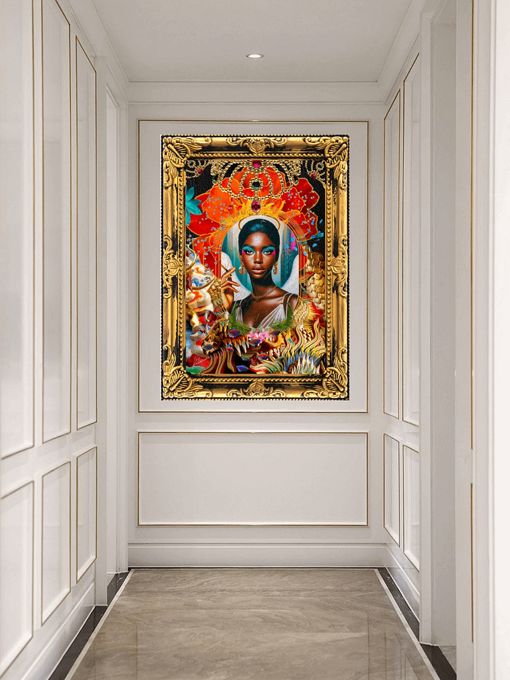 Kalaxia _Urban Wall Art_ Maximalist Bohemian Poster_ Lady De La Mer; _Carbon & Stars product image (2)