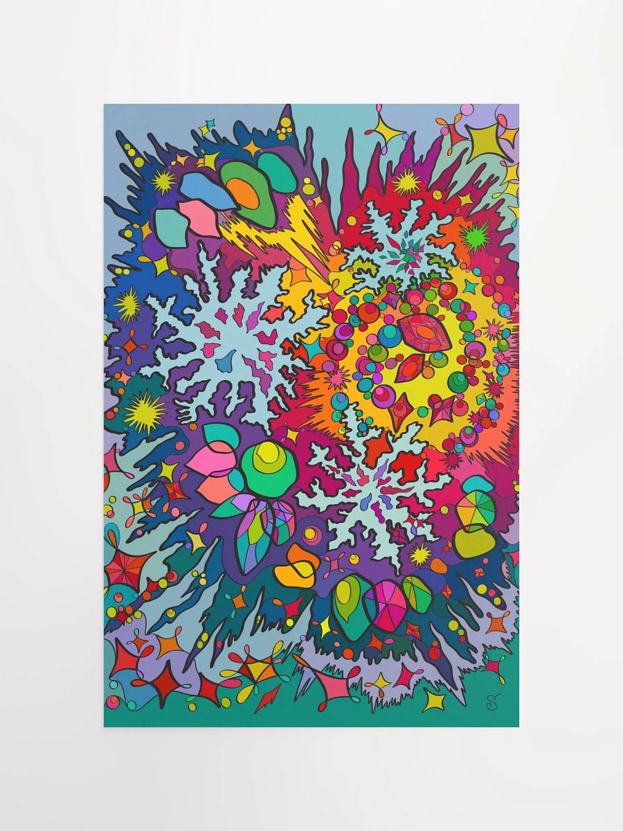 Vibrant Abstract Fusion Poster -Snowflakes product image (4)