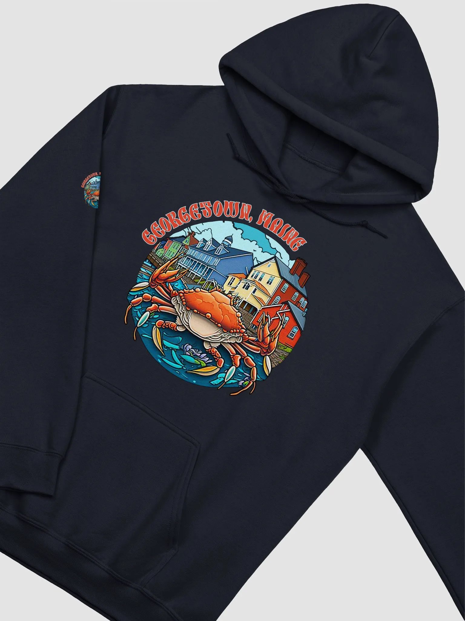 Georgetown - Maine Cozy Coastal Crab Hoodie product image (6)