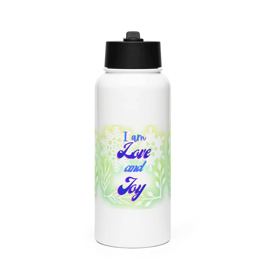 Love and Joy Stainless Steel Water Bottle for health conscious postive ladies product image (1)