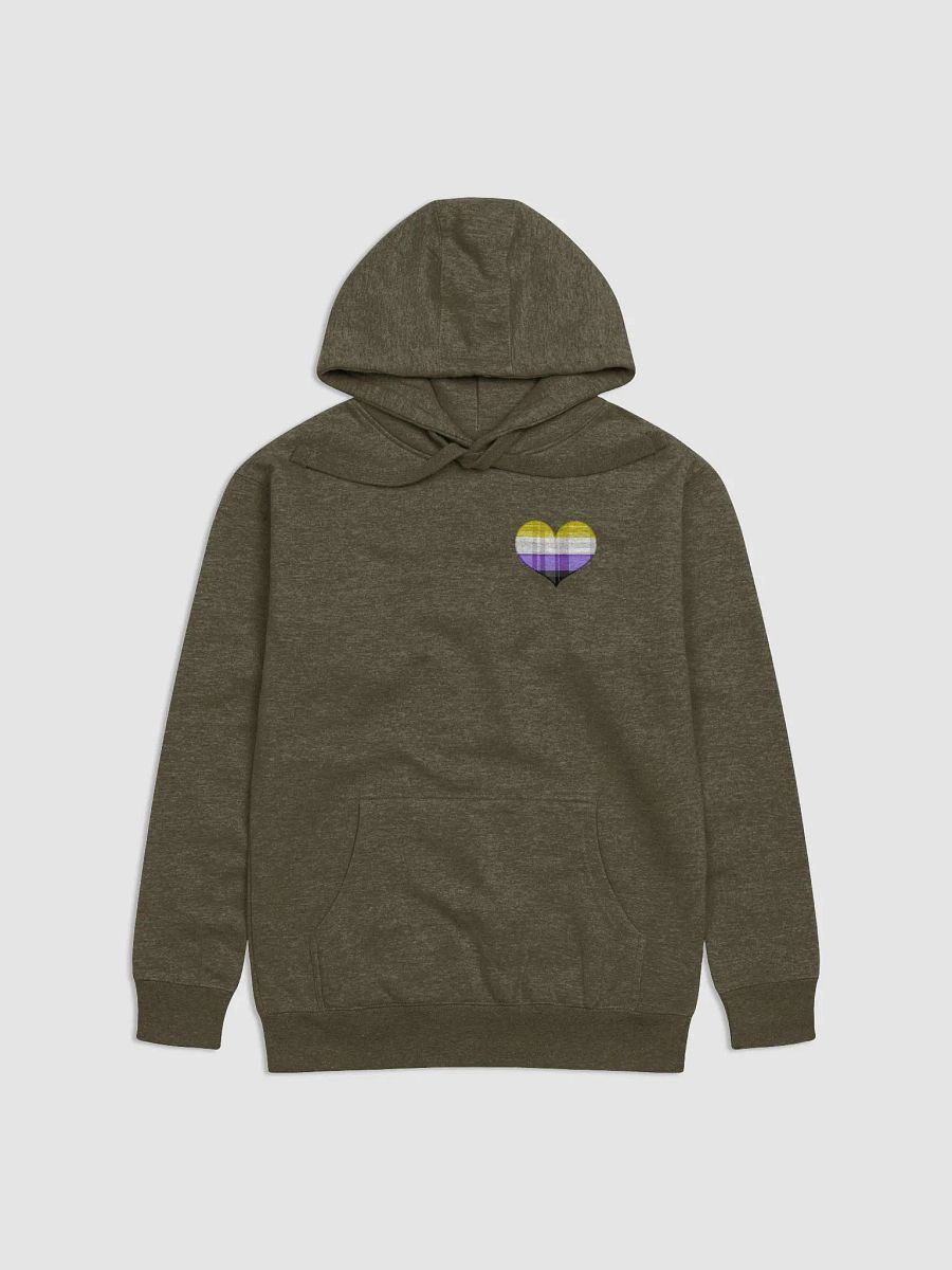 Flannel Heart Hoodie - NonBinaryPride product image (1)