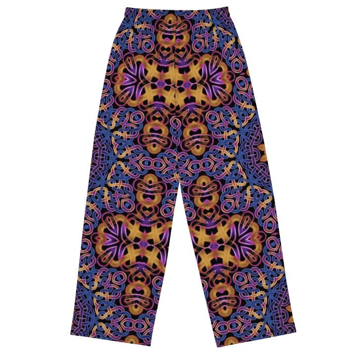 Blue Gold Celtic Kaleidoscope Wideleg Pants product image (1)