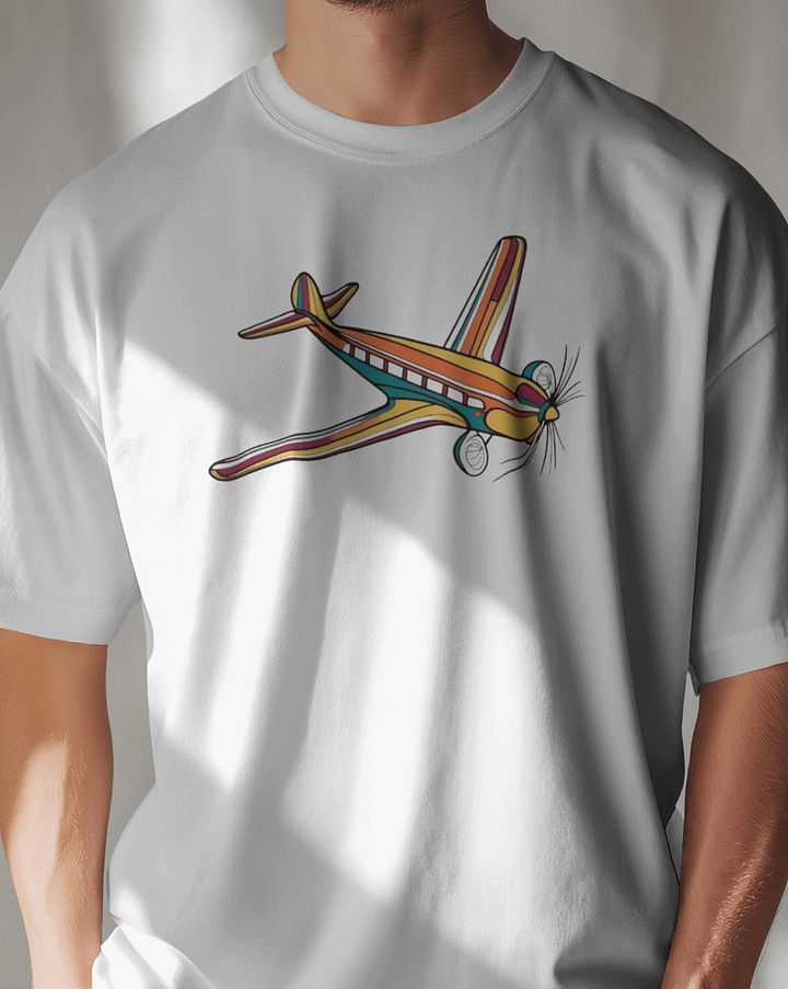 Colourful Glass Airplane Unisex T-Shirt product image (9)