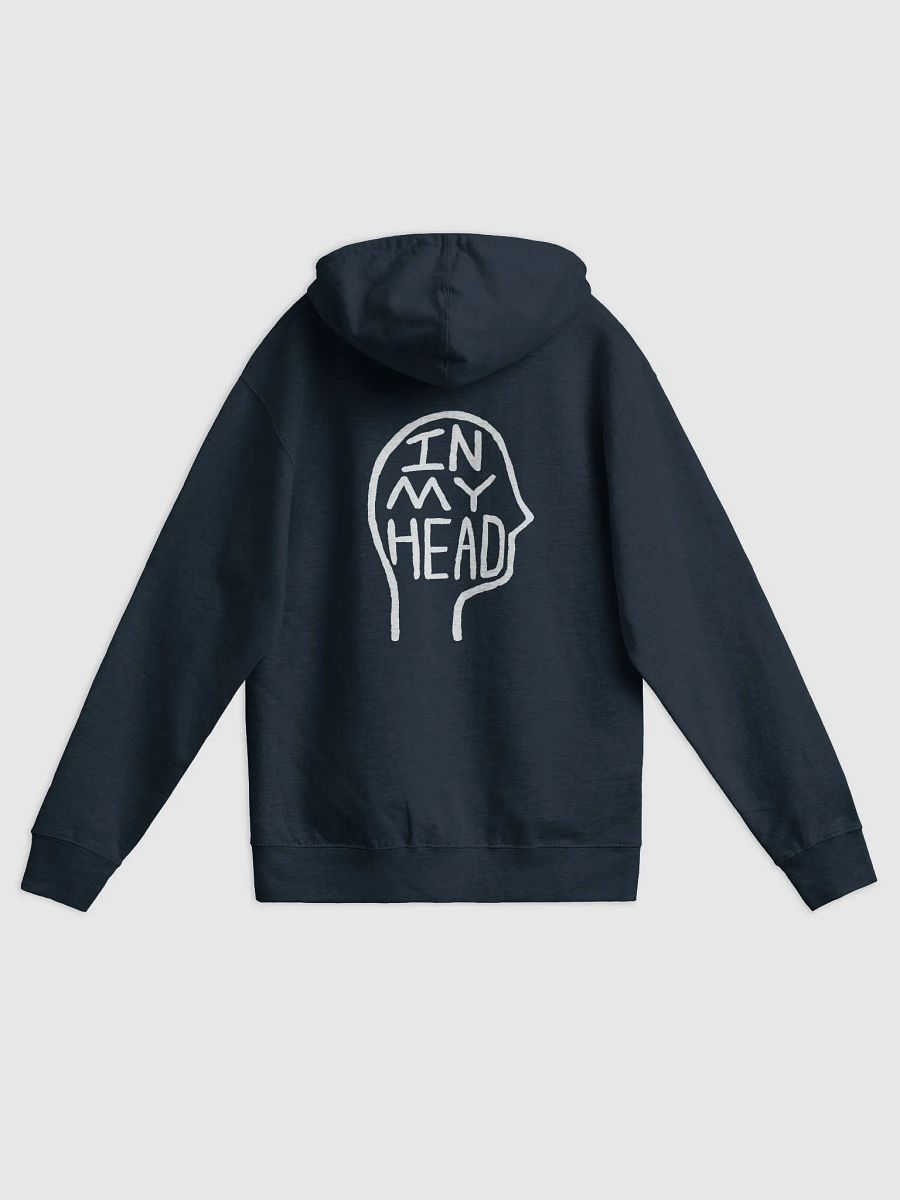 In My Head (front+back, white design) zip-up hoodie product image (2)