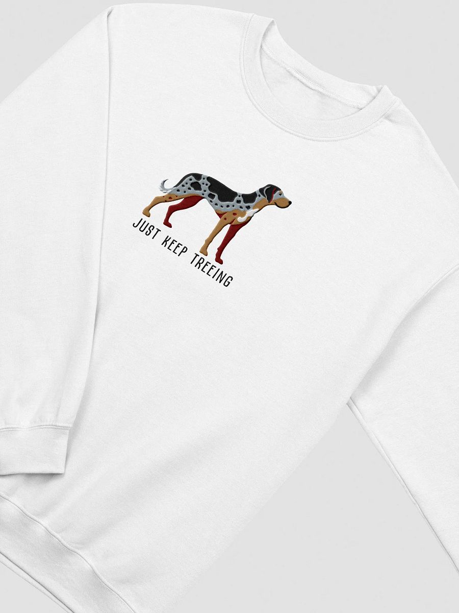 Just Keep Treeing Sweatshirt (Embroidered) of a Catahoula Leopard Dog product image (18)