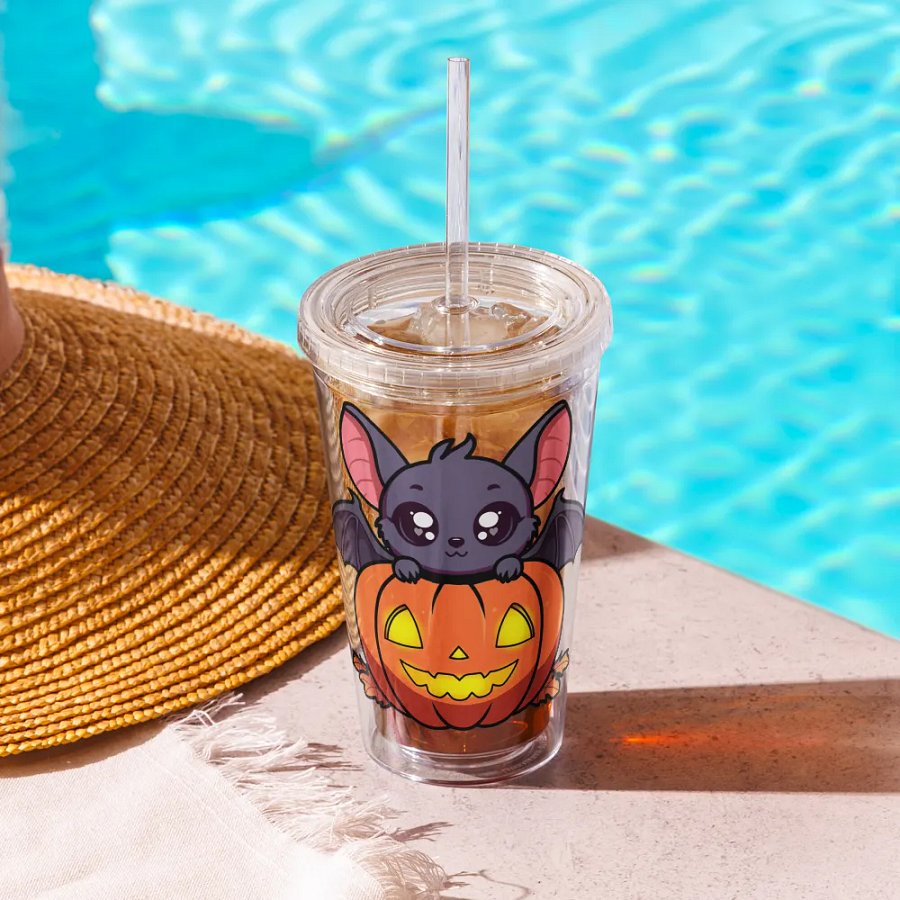 Glowing Halloween Bat Double Wall Tumbler product image (10)