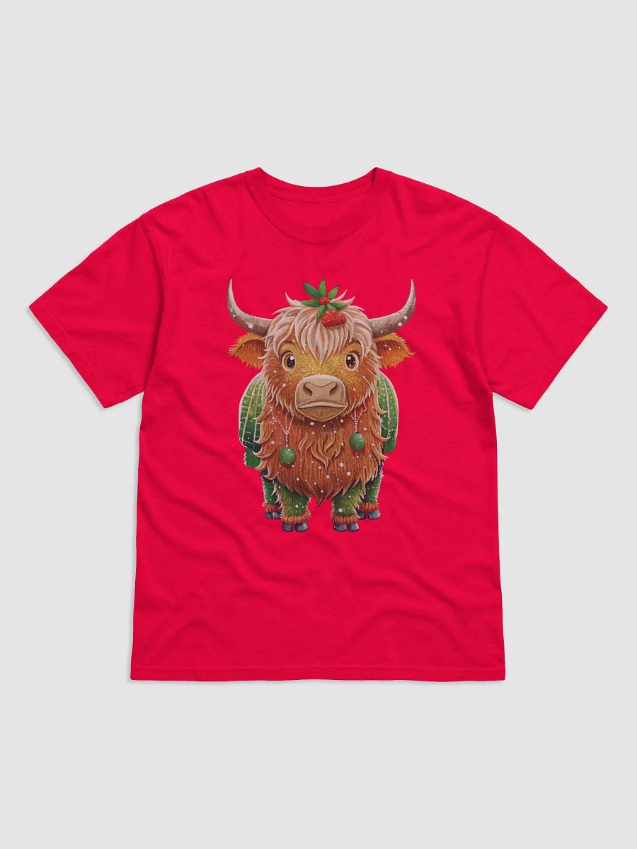 Holiday Highland Cow Cartoon T-Shirt product image (3)