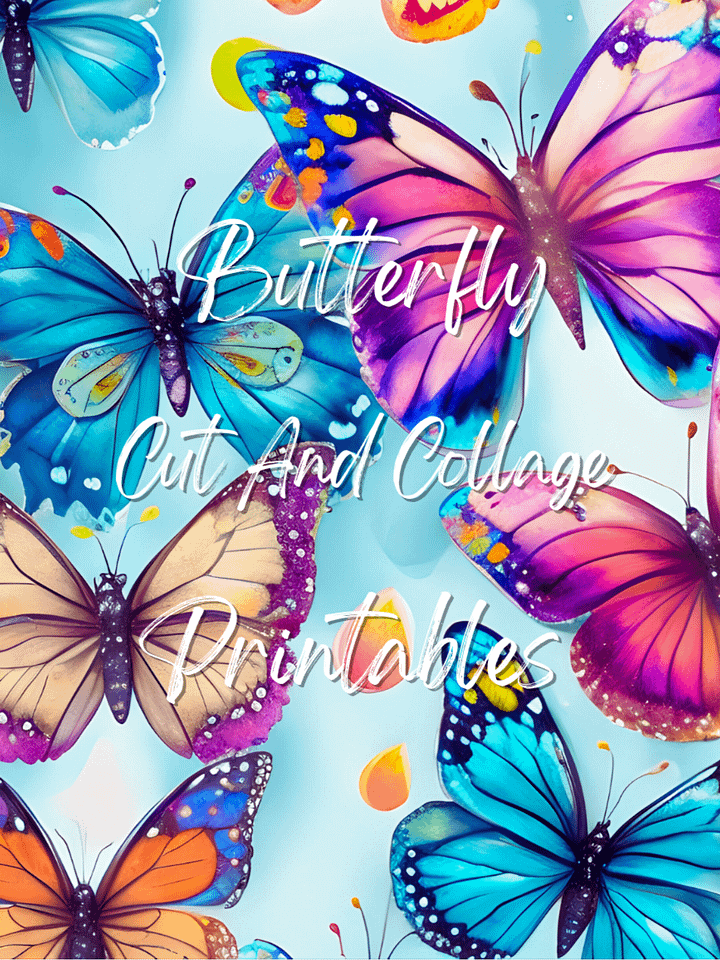 Butterfly Cut and Collage Printable product image (1)