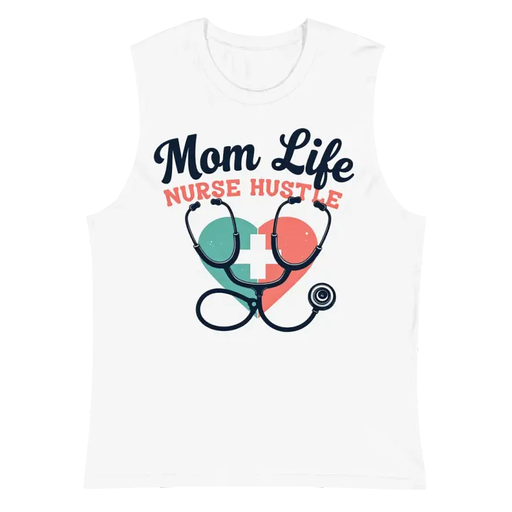 Mom Life Nurse Hustle Heart Muscle Tank product image (2)