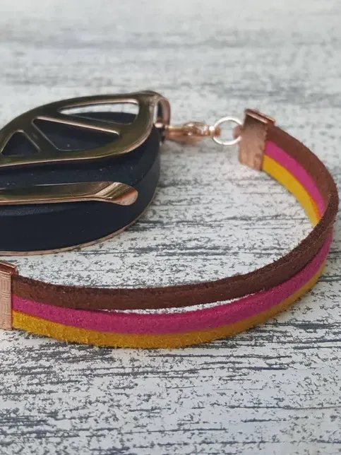 Nana Split Faux Suede Bracelet | Handmade Accessory for Bellabeat Leaf Urban & Ivy product image (2)