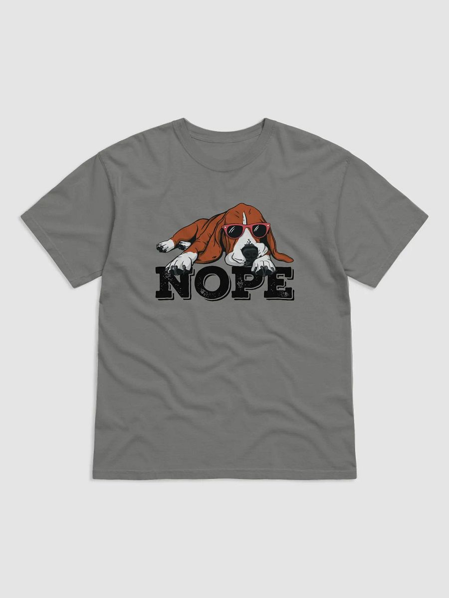 Nope Funny T-Shirt | Funny Lazy Basset Hound Wearing Sunglasses T-Shirt for Dog Lovers product image (14)