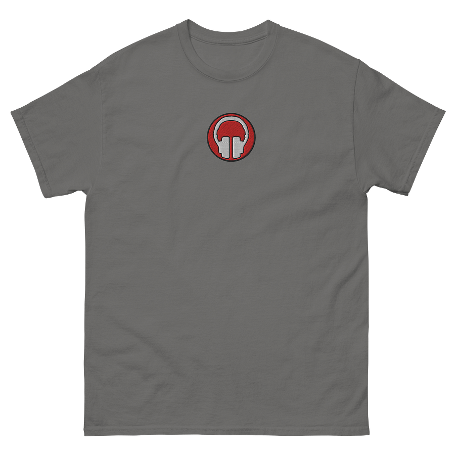 Front & Centre Headphones Embroidered Print Gildan Heavyweight T-Shirt product image (43)