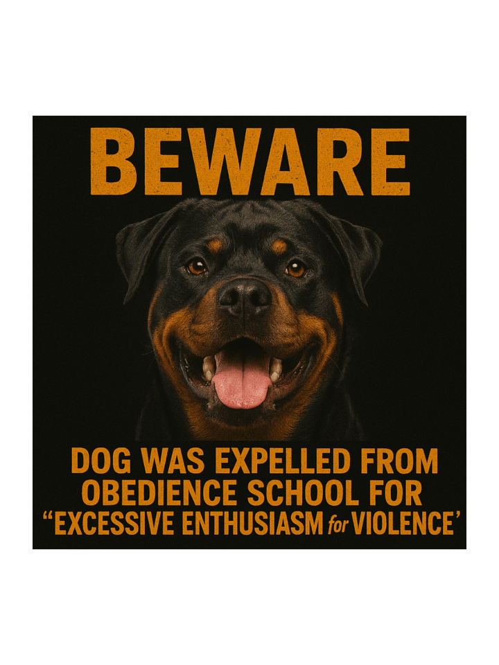 Beware of Rottweiler Sticker product image (1)