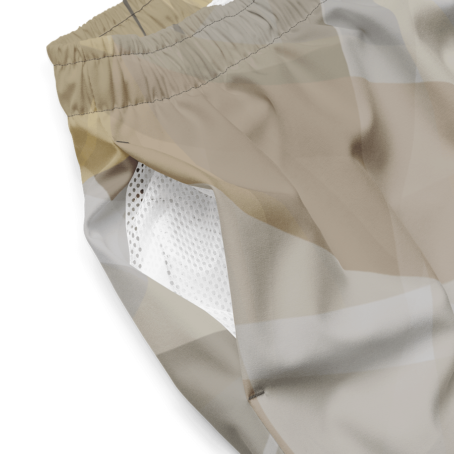 Beige Abstract Triangle Swim Trunks product image (4)