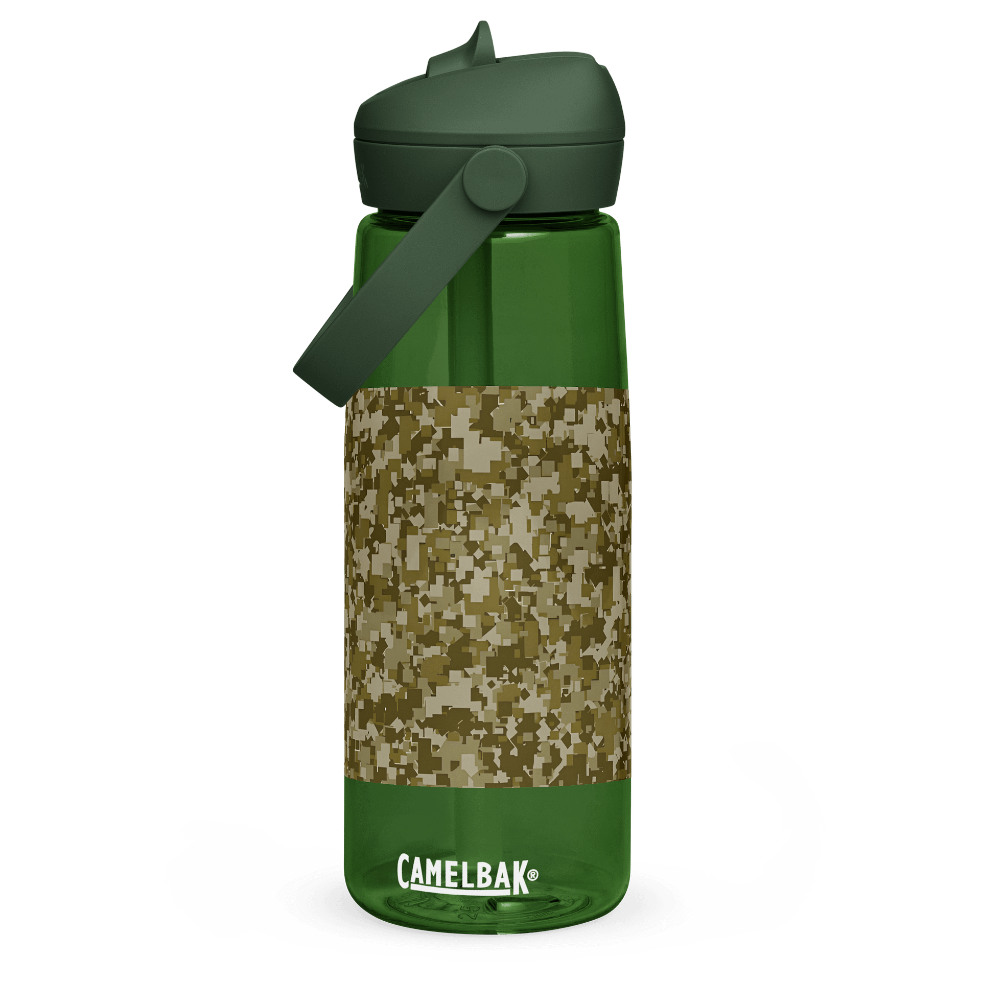 Pixelated Camo Flip Straw Water Bottle product image (1)