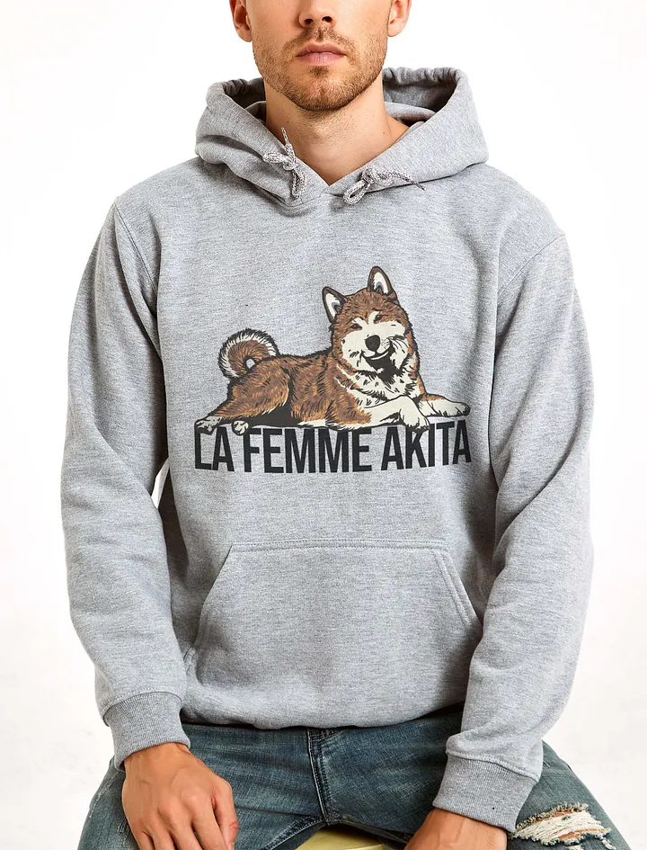 La Femme Akita Hooded Sweatshirt of an Akita Inu (Brindle) | Funny Hoodie for Akita Paw-rents product image (23)
