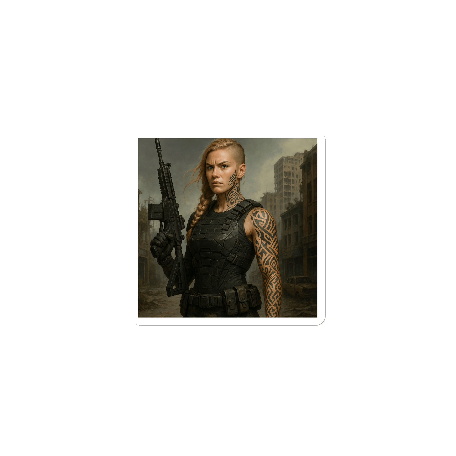 Tactical Warrior Woman Magnet product image (1)