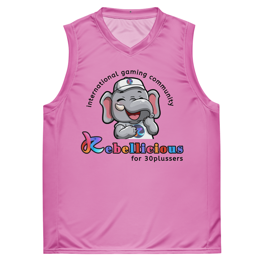 Basketball Jersey Laughing Rebelphant Pink product image (2)