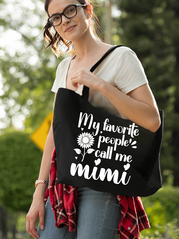 My Favorite People Call Me Mimi, Grandma Eco Tote Bag product image (1)
