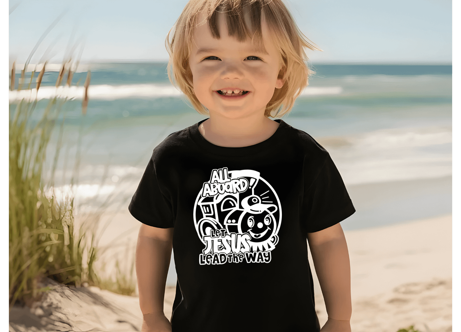All Aboard - Let Jesus Lead the Way Toddler T-Shirt product image (3)