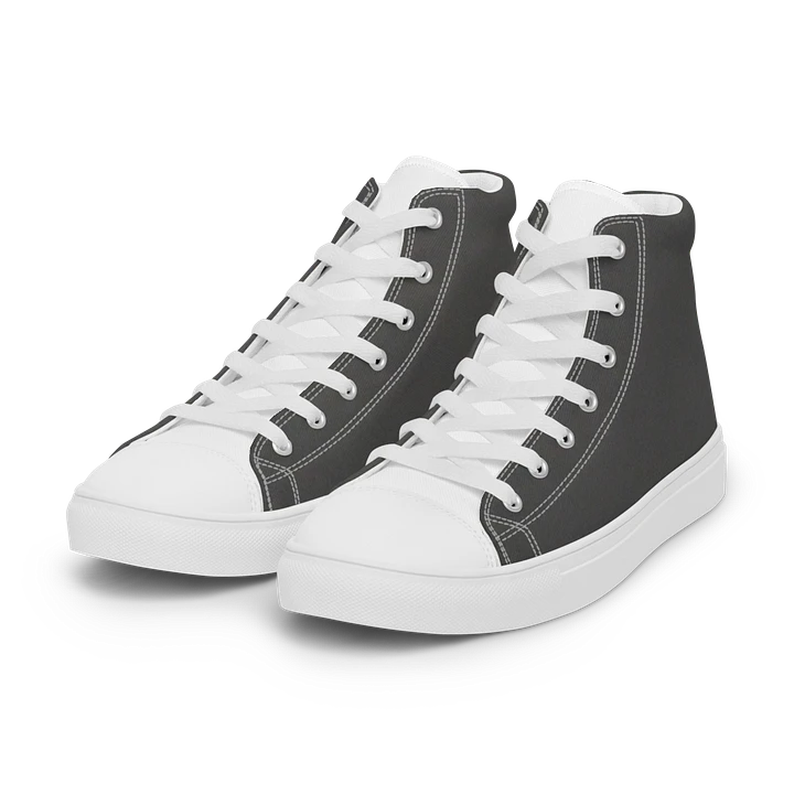 Men's black and white high top canvas sneakers product image (1)