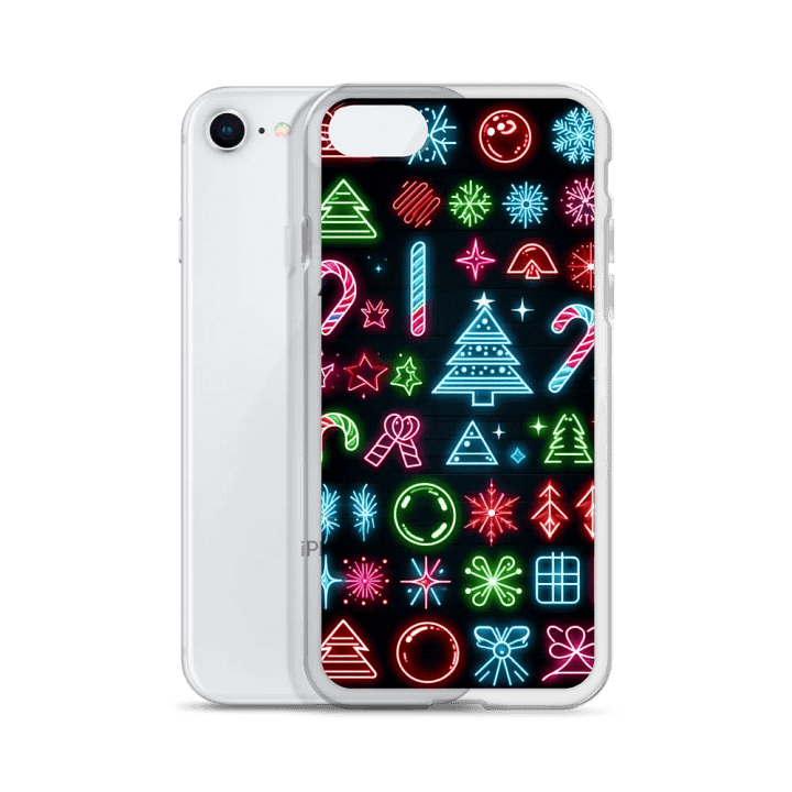 Neon Holiday Icons iPhone® Clear Case product image (51)