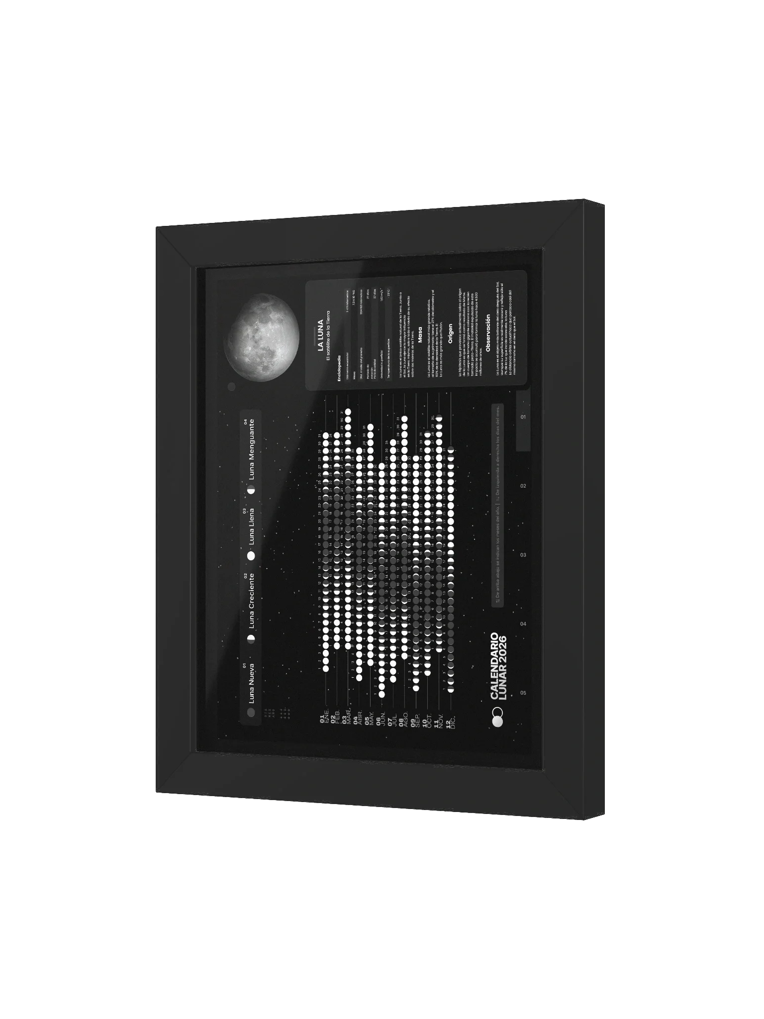Calendario de pared de las fases lunares de 2026 product image (8)