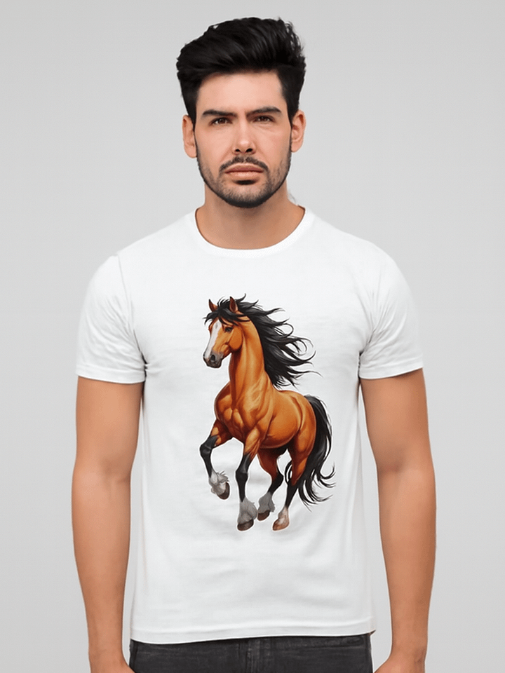 Majestic Galloping Horse Graphic Print T-Shirt product image (1)