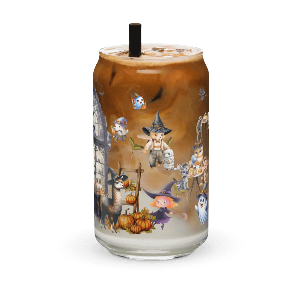 Witches Brew Coven Glass Can Tumbler | 16oz Enchanted Magic Shop Design | Whimsical Drinkware product image (2)