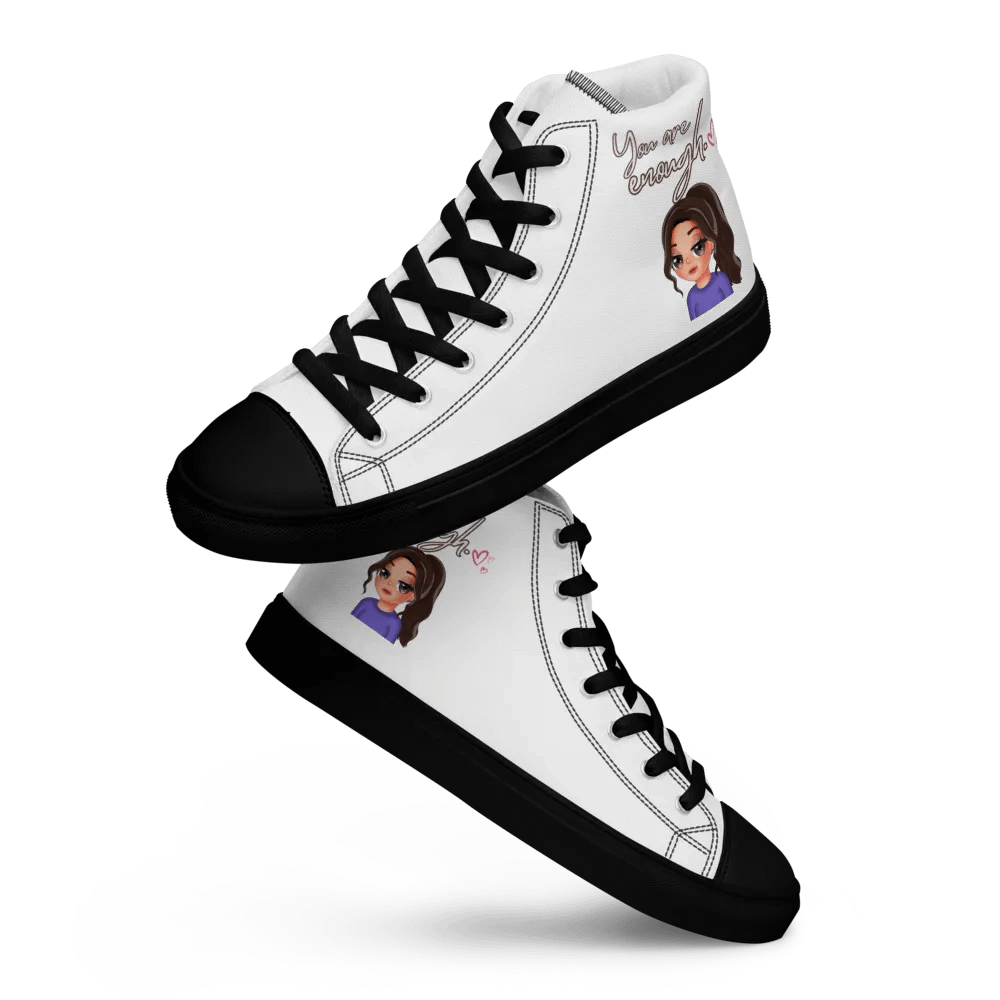You Are Enough - Women's High Top Canvas Shoes product image (12)