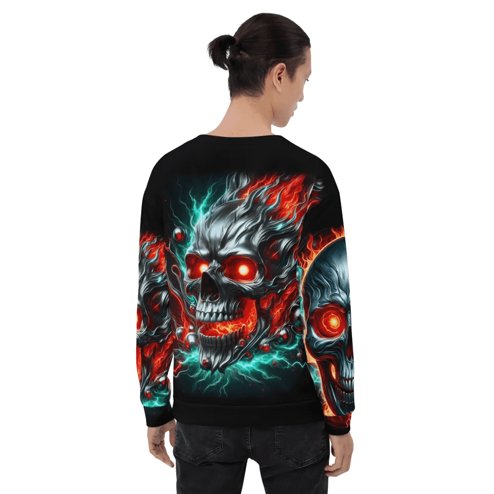 Inferno Skulls All-Over - Unisex Sweatshirt #13 product image (9)