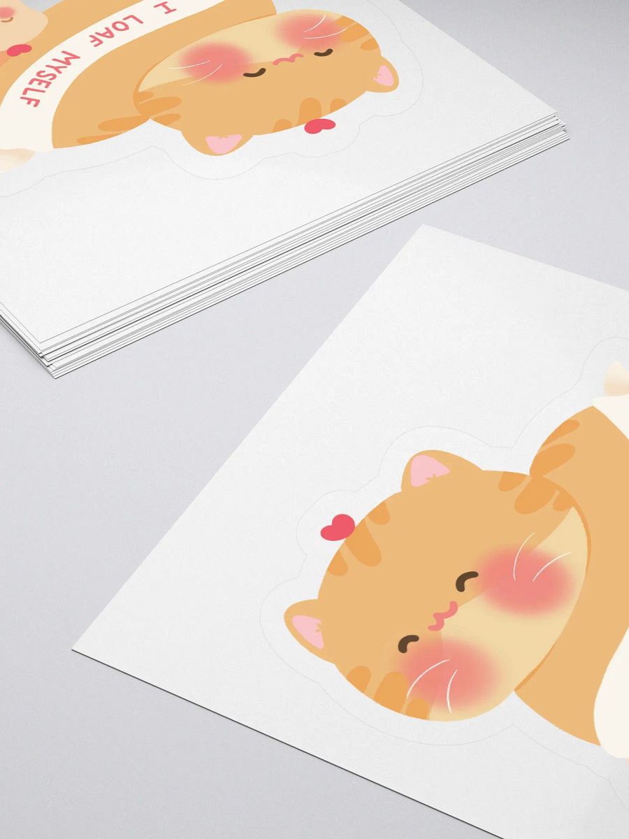 I Loaf myself! Orange Cat Vinyl Sticker product image (4)