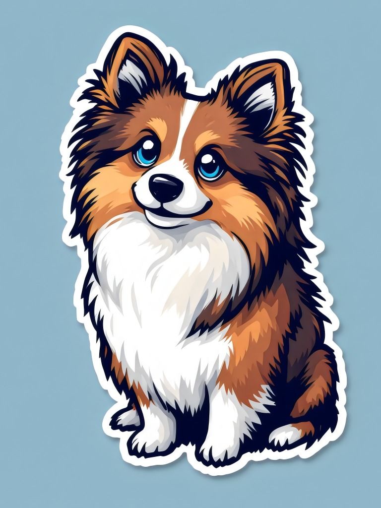 18 Cute Fluffy Cartoon Dog Illustration - Adorable Pet Lover's Delight - Kawaii stickers collection product image (3)
