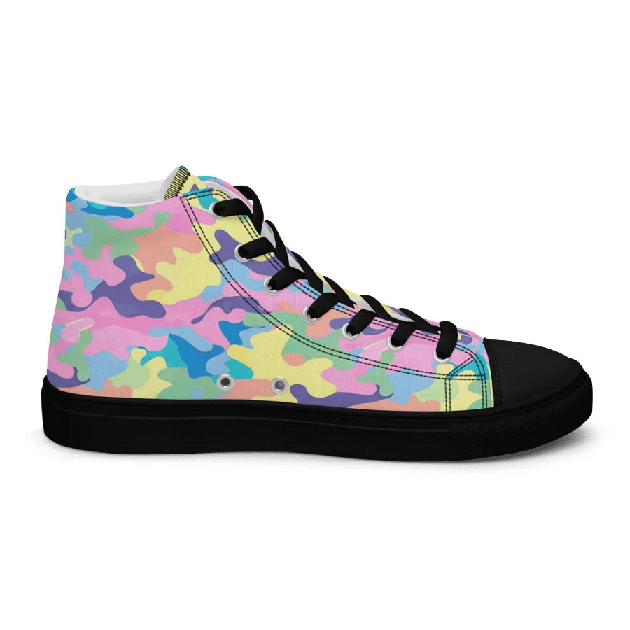 Pastel Camouflage High Top Canvas Shoes product image (6)