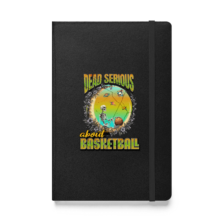 Dead Serious About Basketball Skeleton Cosmic Hardcover Notebook product image (1)