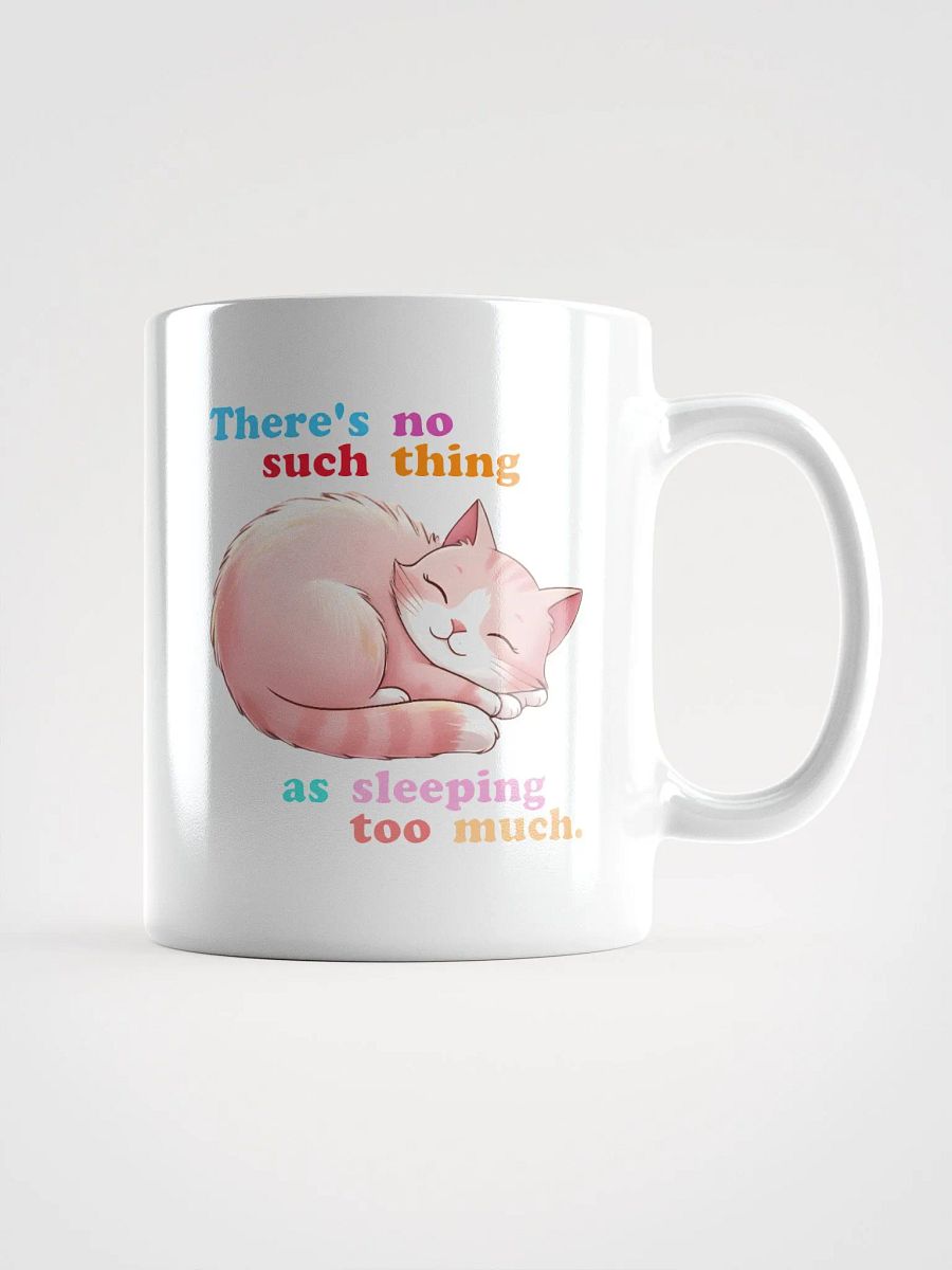 Personalized Sleeping Pink Cat White Glossy Mug product image (1)