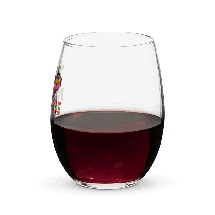 I Heart Perler Bead Wine Glass product image (7)